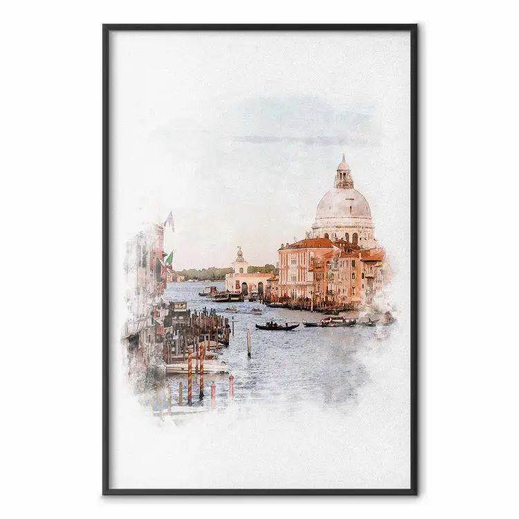 Venise aquarelle - architecture dans l'eau, style aquarelle