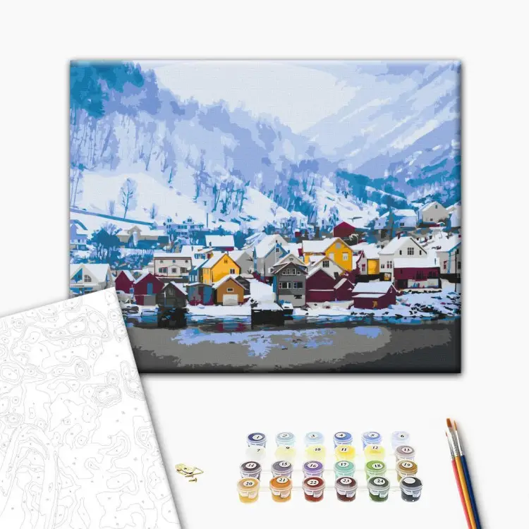Peinture Par Numéros HEIBAGO Mouettes Océan - Kit Acrylique Sur Toile 30x40cm Pour Adultes Débutants