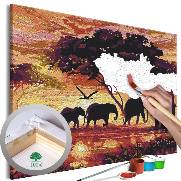 Peinture par numéros adultes - Éléphant - Pack complet - Animaux - Pack  Hobby - 40x50 cm
