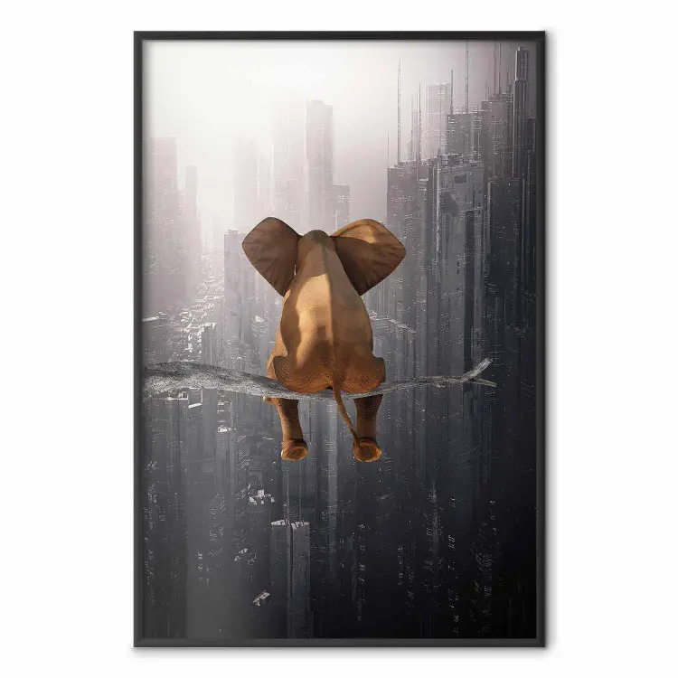 Éléphant dans la grande ville