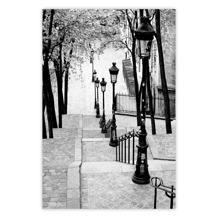 Tableau Paris noir et blanc - Affiche Montmartre vintage