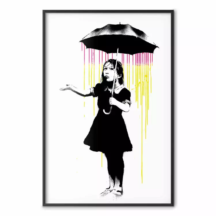 Fille avec un parapluie