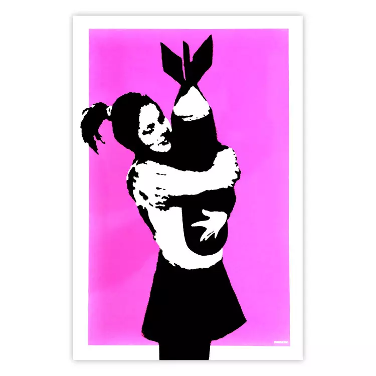 Banksy : Bomb Hugger - petite fille serrant une bombe dans ses bras