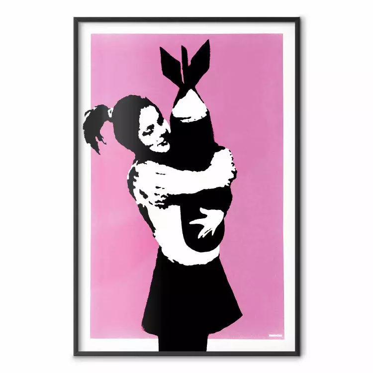 Banksy : Bomb Hugger - petite fille serrant une bombe dans ses bras