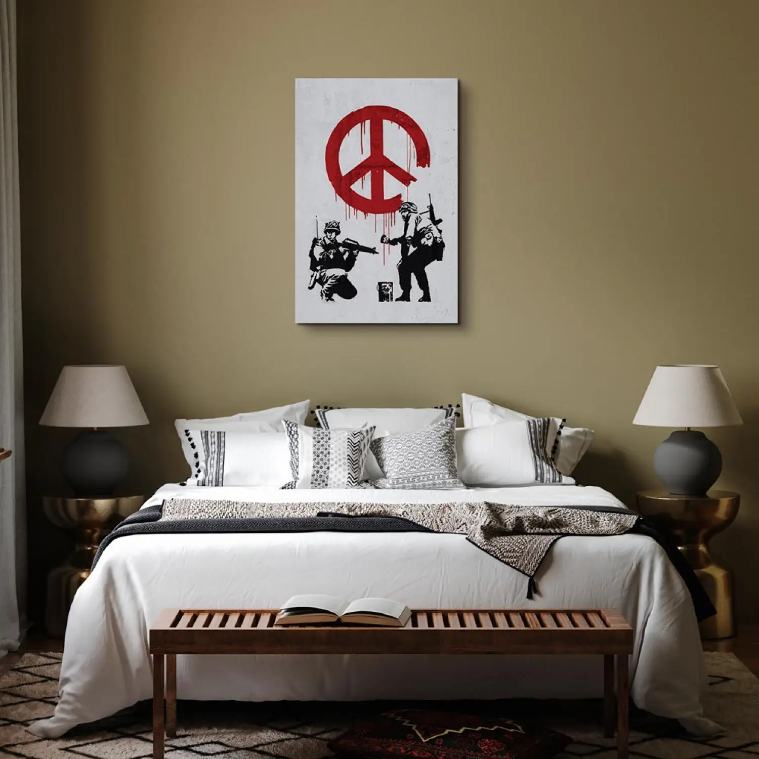 Tableau Sur Toile 30x45cm - Soldat Guerre Militaire WW2 (neuf)