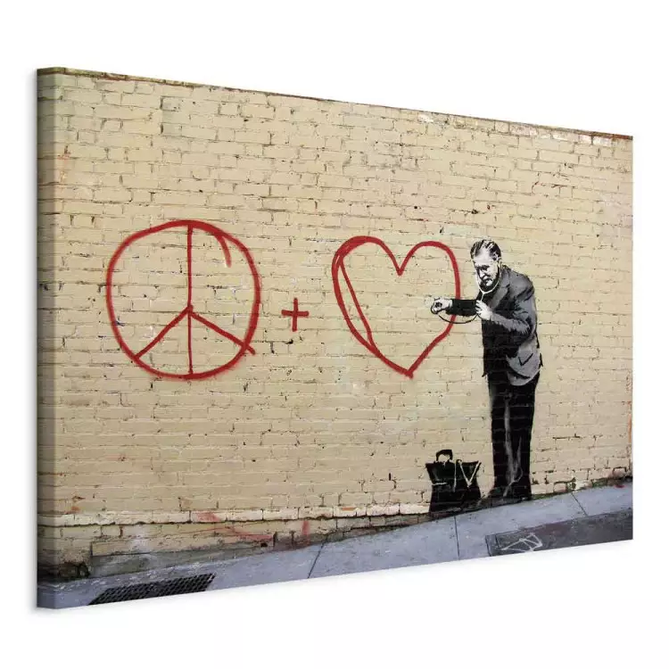 Médecin pacifiste (Banksy) - street art homme sur mur de brique