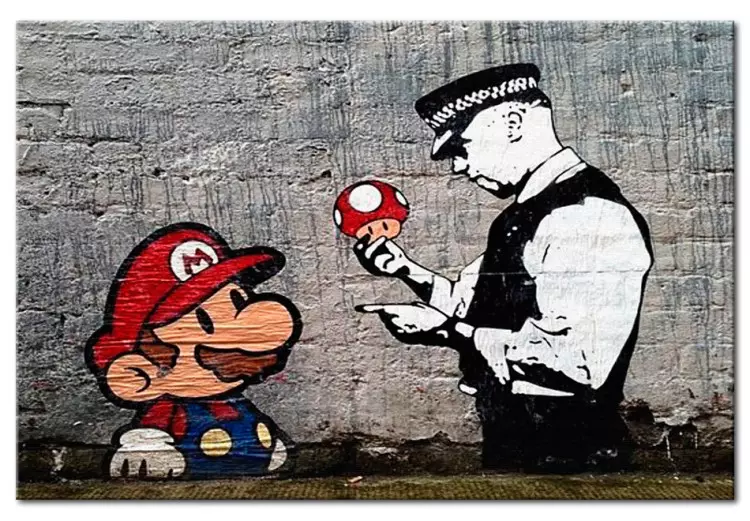 Mario et policier (Banksy)