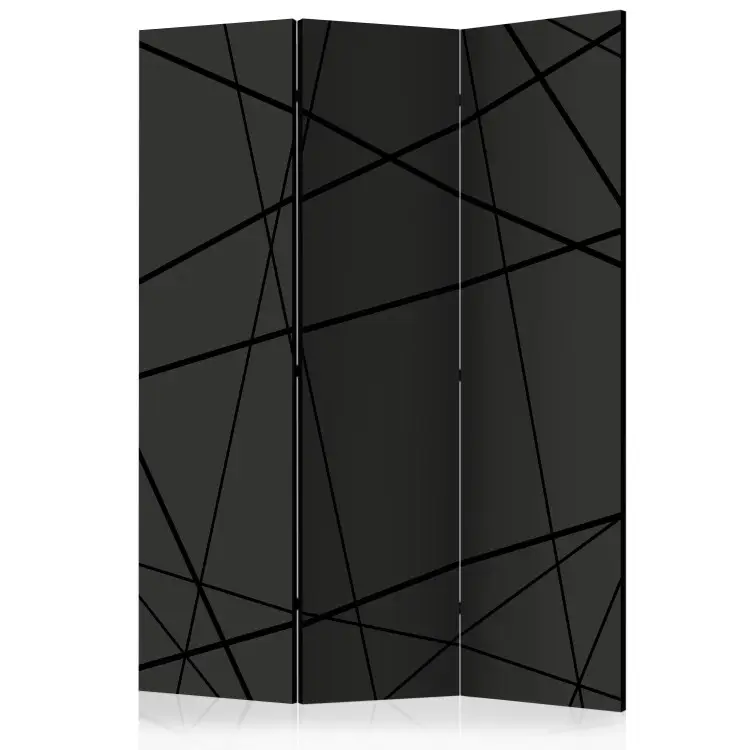 Carrefour sombre - abstraction géométrique en noir