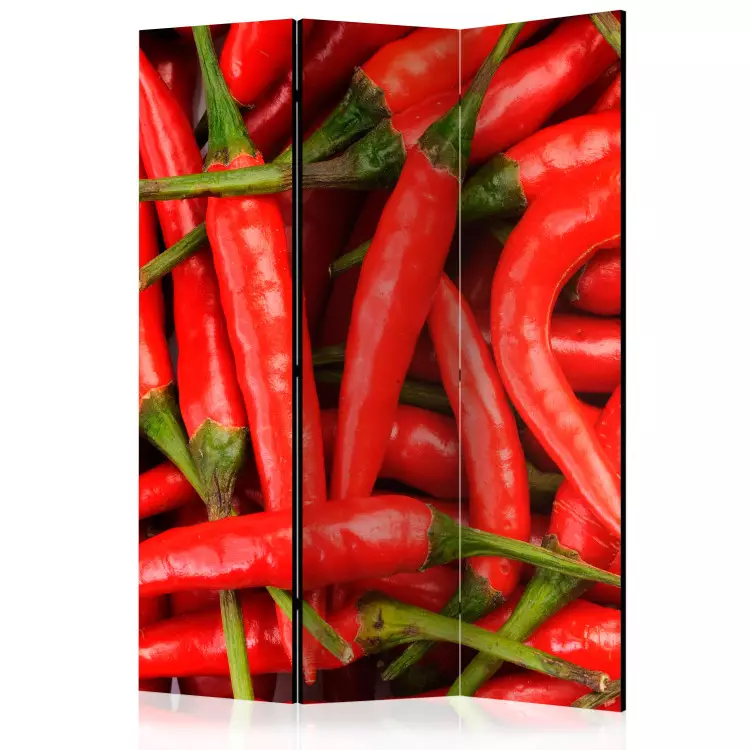 Piment - arrière-plan (3 panneaux) - motif de légumes rouges ardents