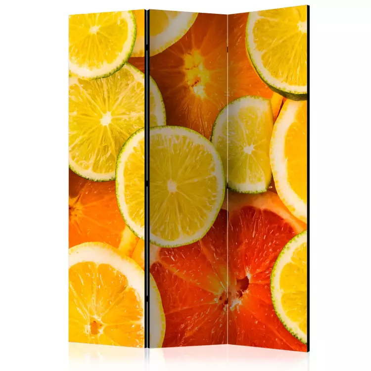 Agrumes (3 panneaux) - fruits tropicaux orange et juteux