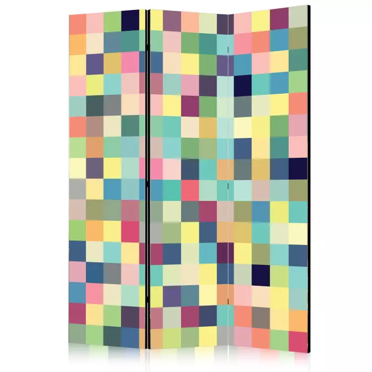 Des Millions de Couleurs (3 panneaux) - fond géométrique coloré