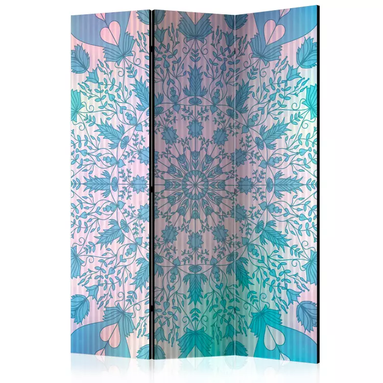 Mandala Fillette (bleu) - mandala oriental sur fond bleu