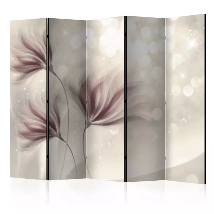 Aube lumineuse II - fleurs abstraites avec accent violet