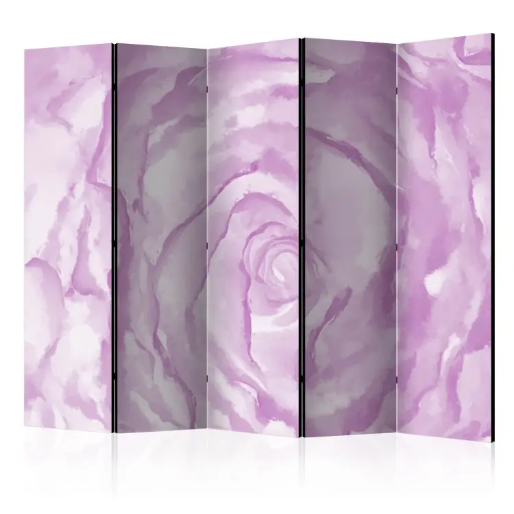 Rose rose II - composition aquarelle, plante violette