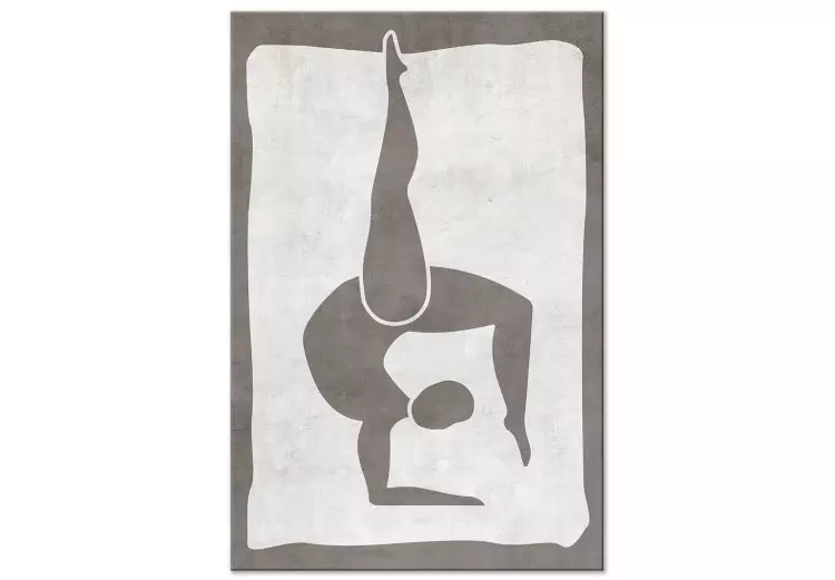 Pose gymnastique - une oeuvre de style scandi boho aux couleurs grises