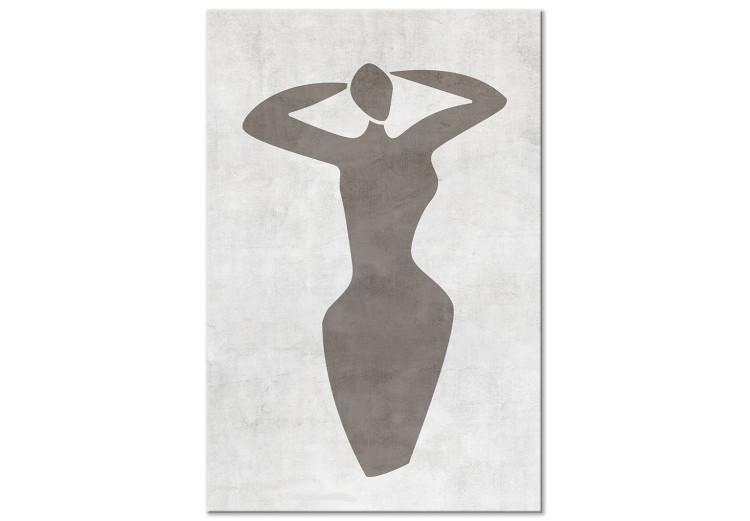 Femme aux bras levés - une illustration boho en noir et blanc