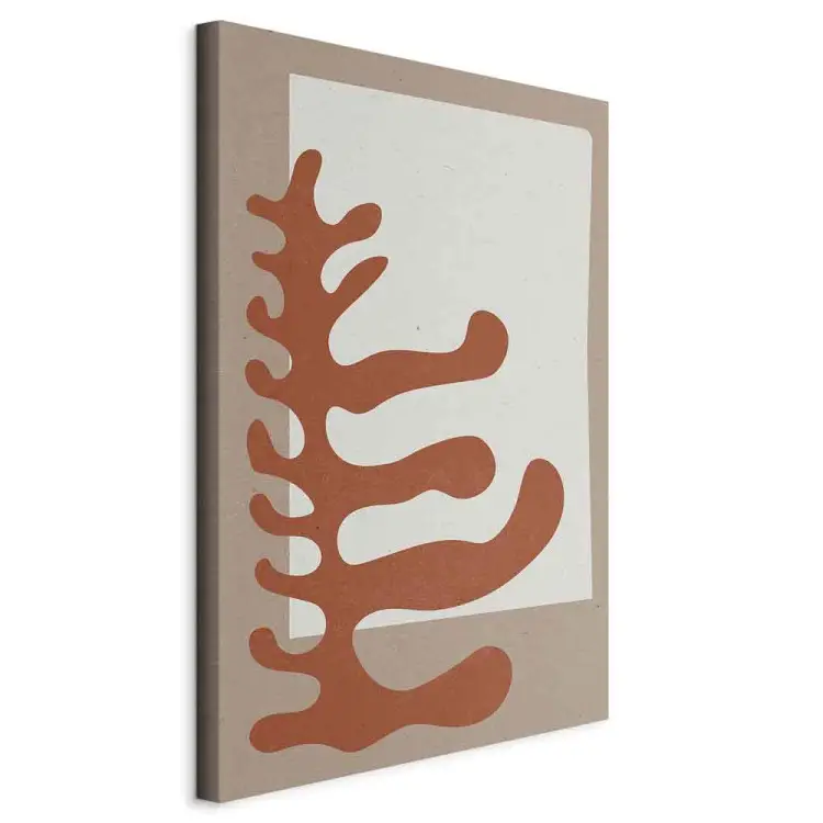 Motif floral marron - une abstraction dans le style scandi boho