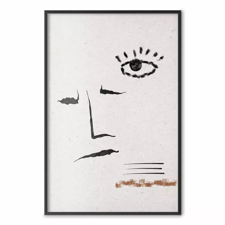 Portrait minimaliste - visage et œil abstraits vision artistique