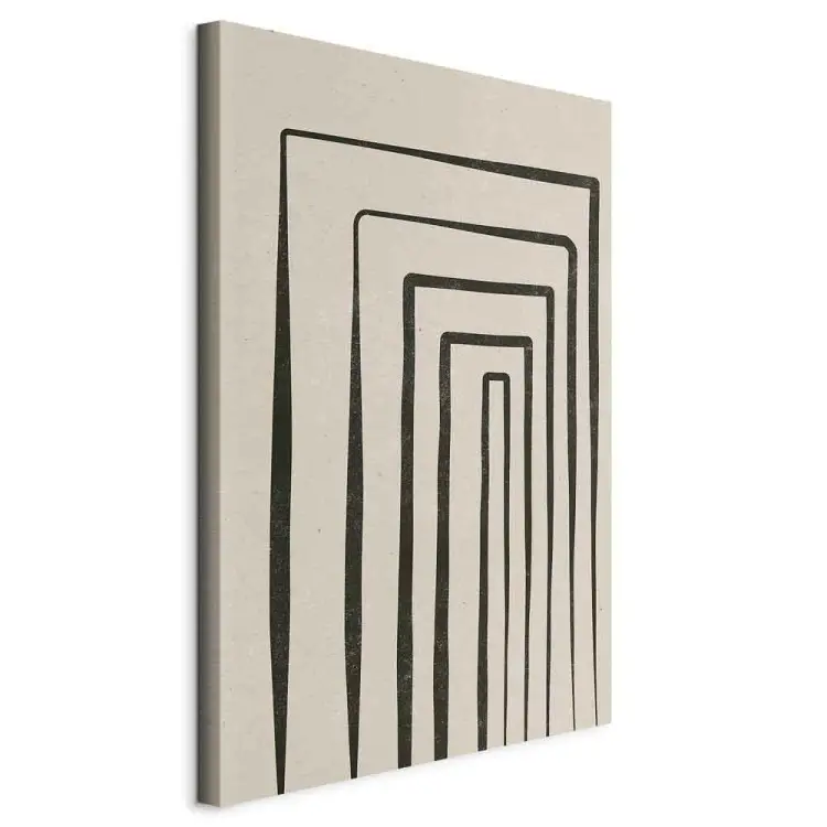 Rangée de colonnes - abstraction sur fond beige dans le style japonais