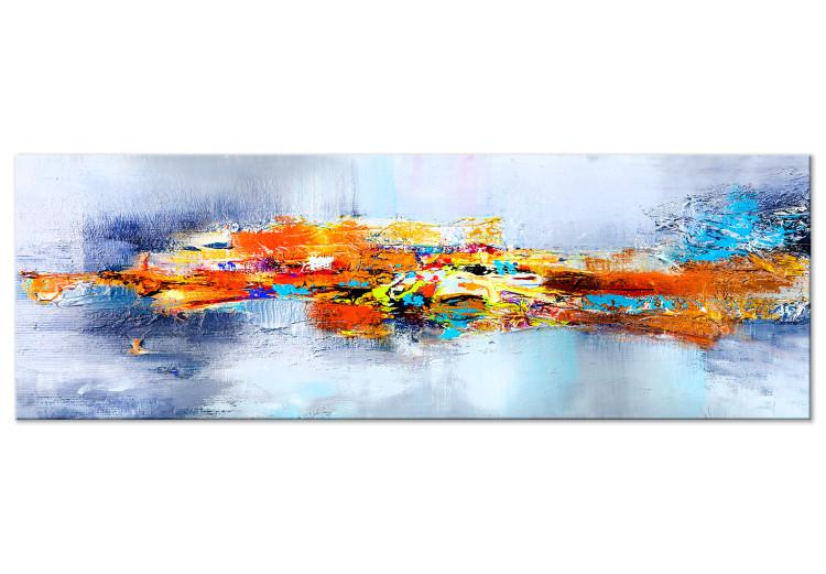 Tableau abstrait panoramique multicolore  Tableau vertical coloré et  panoramique
