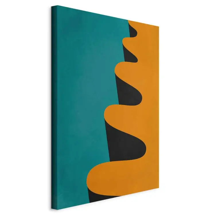 Vague orange moderniste - une abstraction géométrique