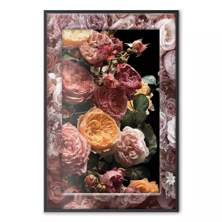 Jardin d'été - bouquet de fleurs de roses colorées