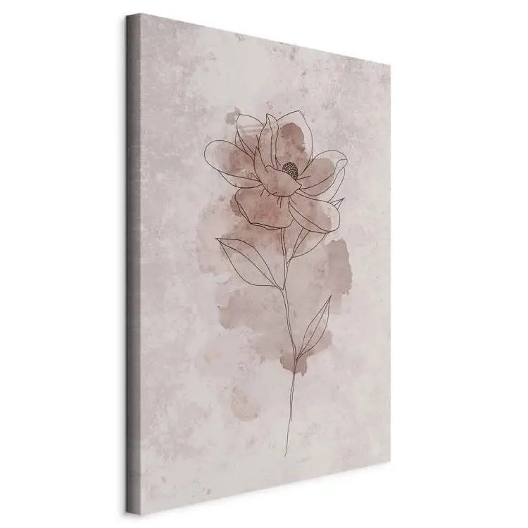 Fleur de joie vertical - Lineart d'une plante abstraite