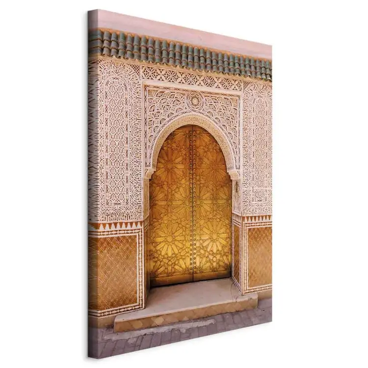 Fastueux arabe vertical - Ornements dorés sur mur