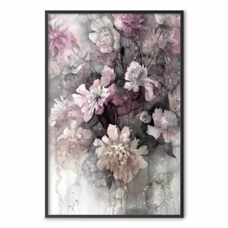 Sentiment teinté - composition végétale de fleurs style aquarelle