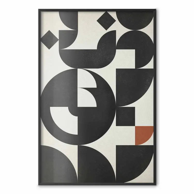 Grandes vagues - composition abstraite de figures géométriques noires
