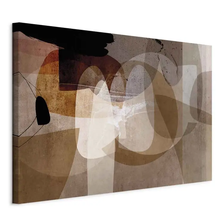 Ambre et beige - une abstraction de formes ovales aux couleurs chaudes