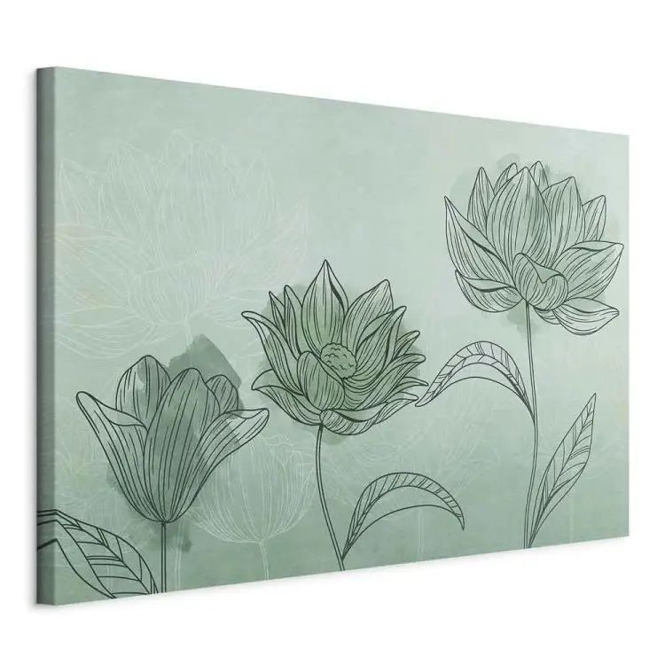 Trio fleuri - une abstraction avec un motif floral