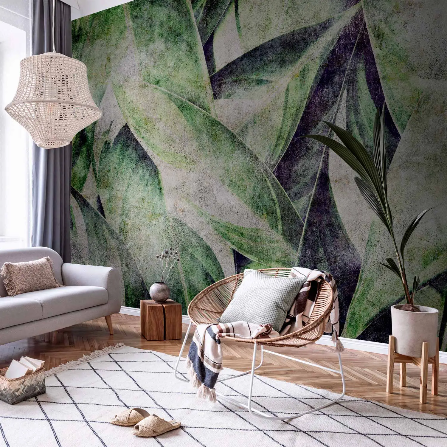 Papier peint feuillage | Style Tropical
