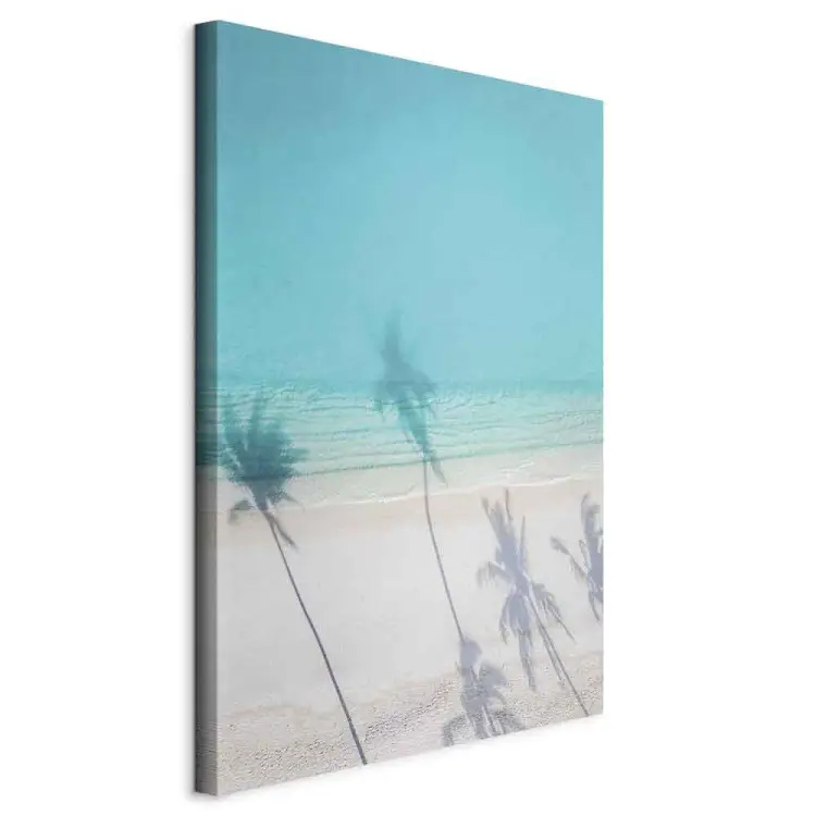 Côte turquoise - le plage sablonneuse ombragée de palmiers