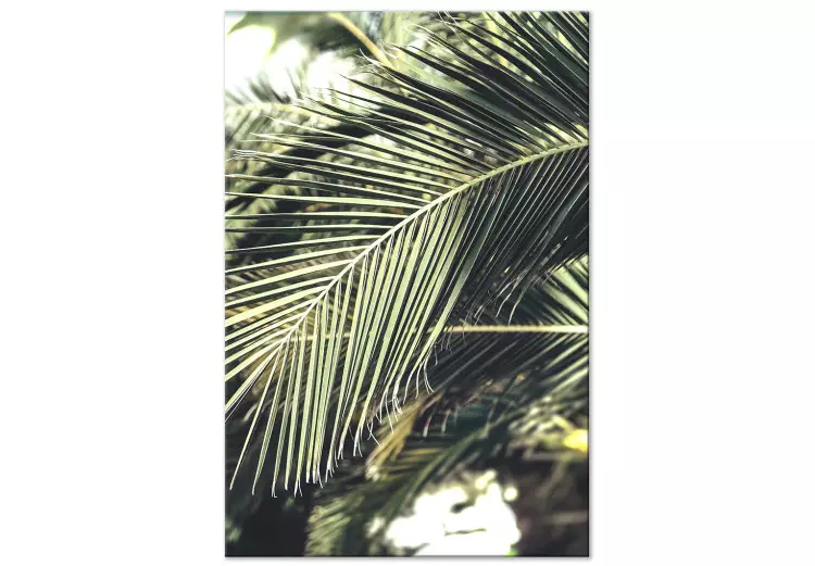 Reine verte (1 partie) vertical - Feuilles de palmier exotiques