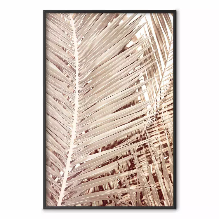 Palmier beige - feuilles de palmier tropicales en nuances dorées