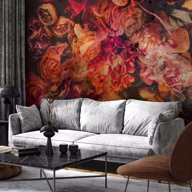 Papier Peint Photo Non Tissé Motif Pavot Rouge 375 X 250 Cm