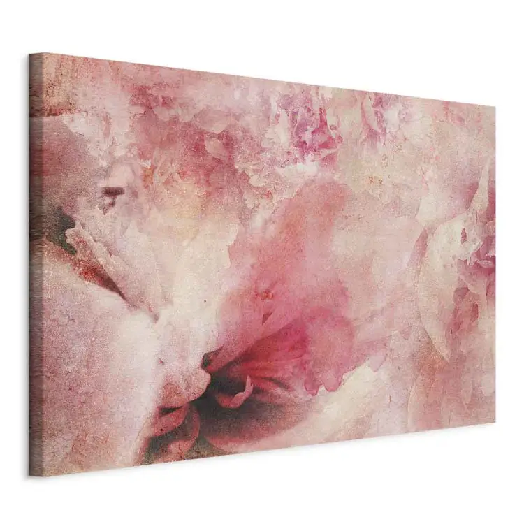 Aube rose - une abstraction rose et des fragments de fleurs