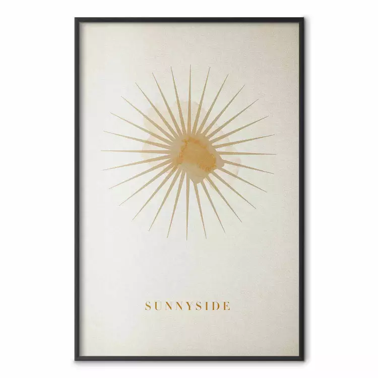 Soleil minimaliste - symbole abstrait en tons chauds