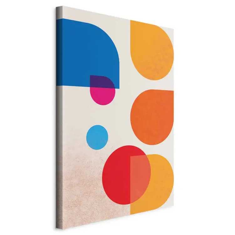Figures géométriques colorées - un motif abstrait sur fond beige