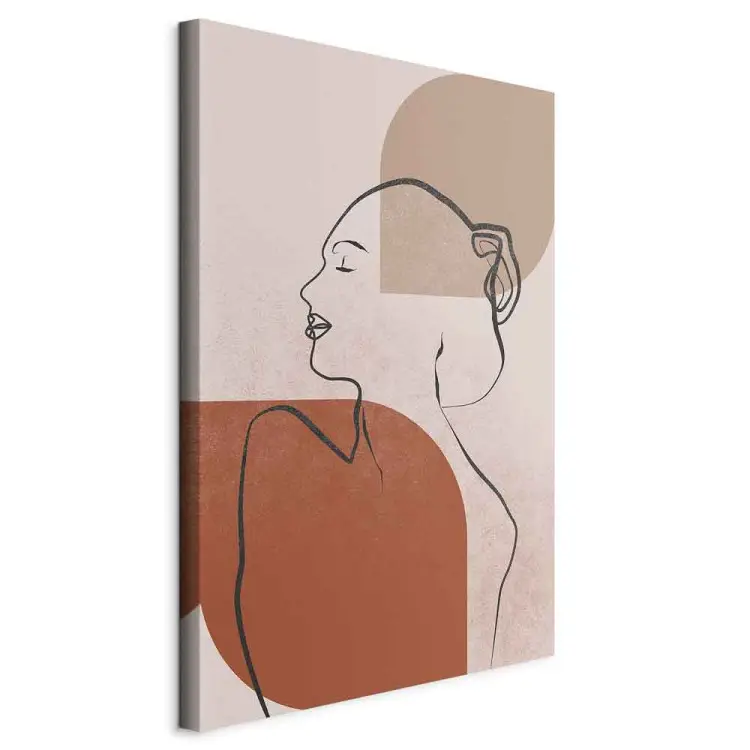 Nu féminin linéaire - un portrait abstrait et minimaliste