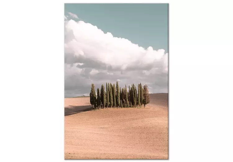 Forêt toscane - le paysage de la Toscane, les nuages ​​et les cyprès