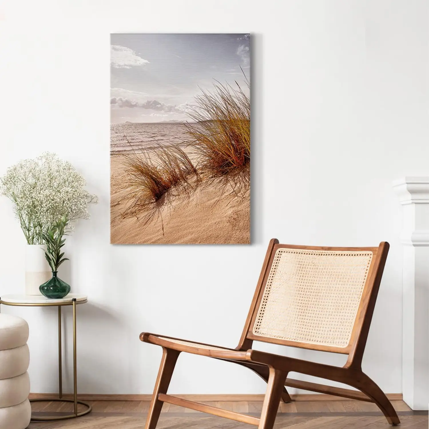 Tableau Panoramique Île Déserte – Toile HD 120x50 Cm, Déco Murale Paysage Tropical Nature & Détente