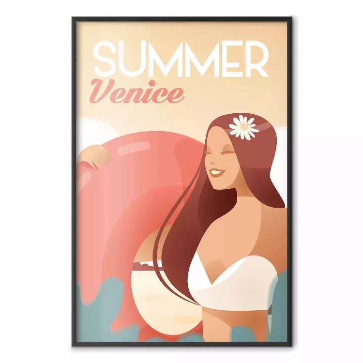 Summer Venice - motif estival coloré avec femme sur plage