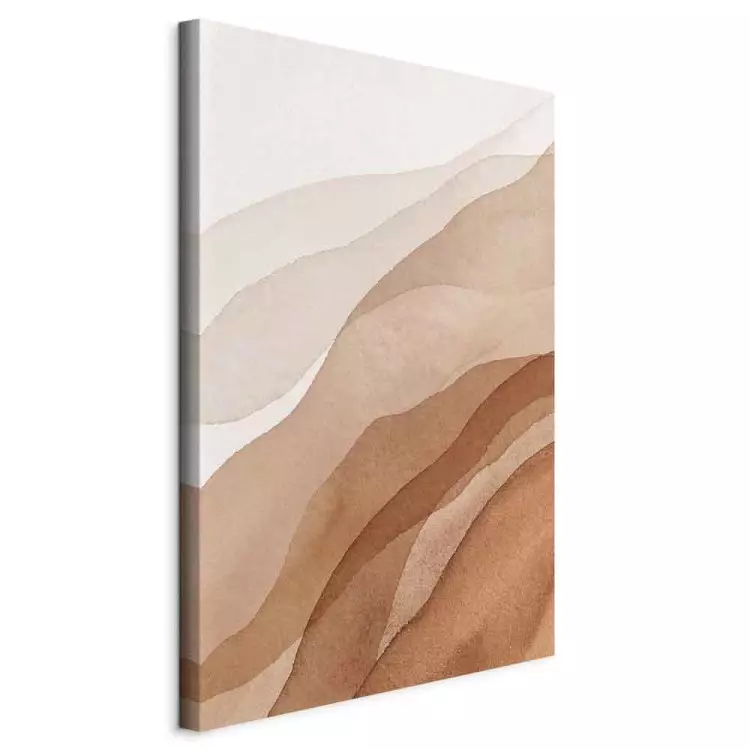Vagues marron et beige - une abstraction de style boho moderne
