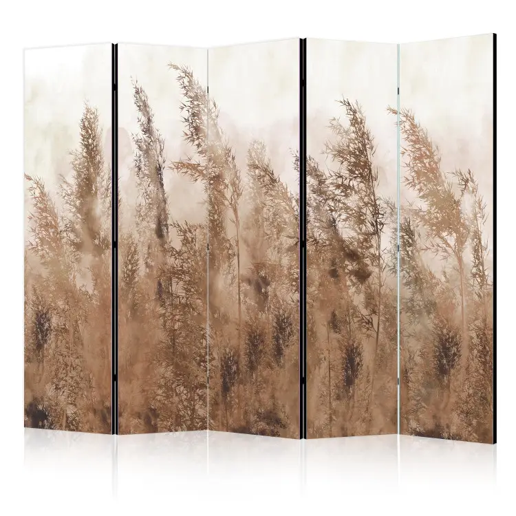 Hautes herbes II - beauté de la nature dans une prairie en tons chauds - brun