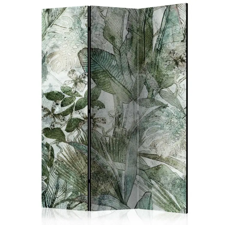 Rosée légère - composition délicate de feuilles vertes