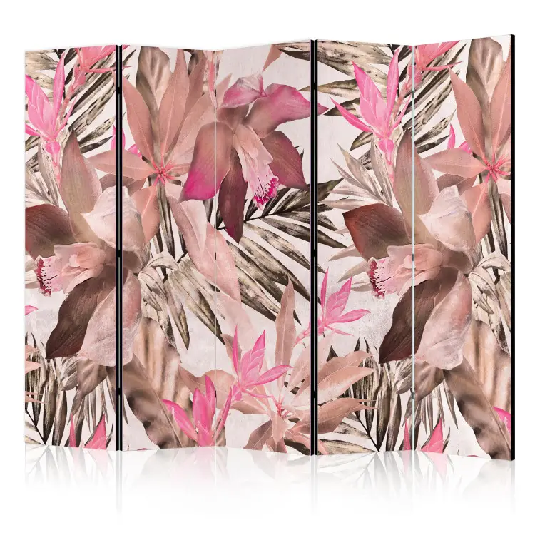 Jungle florissante II - motif de fleurs colorées sur fond clair