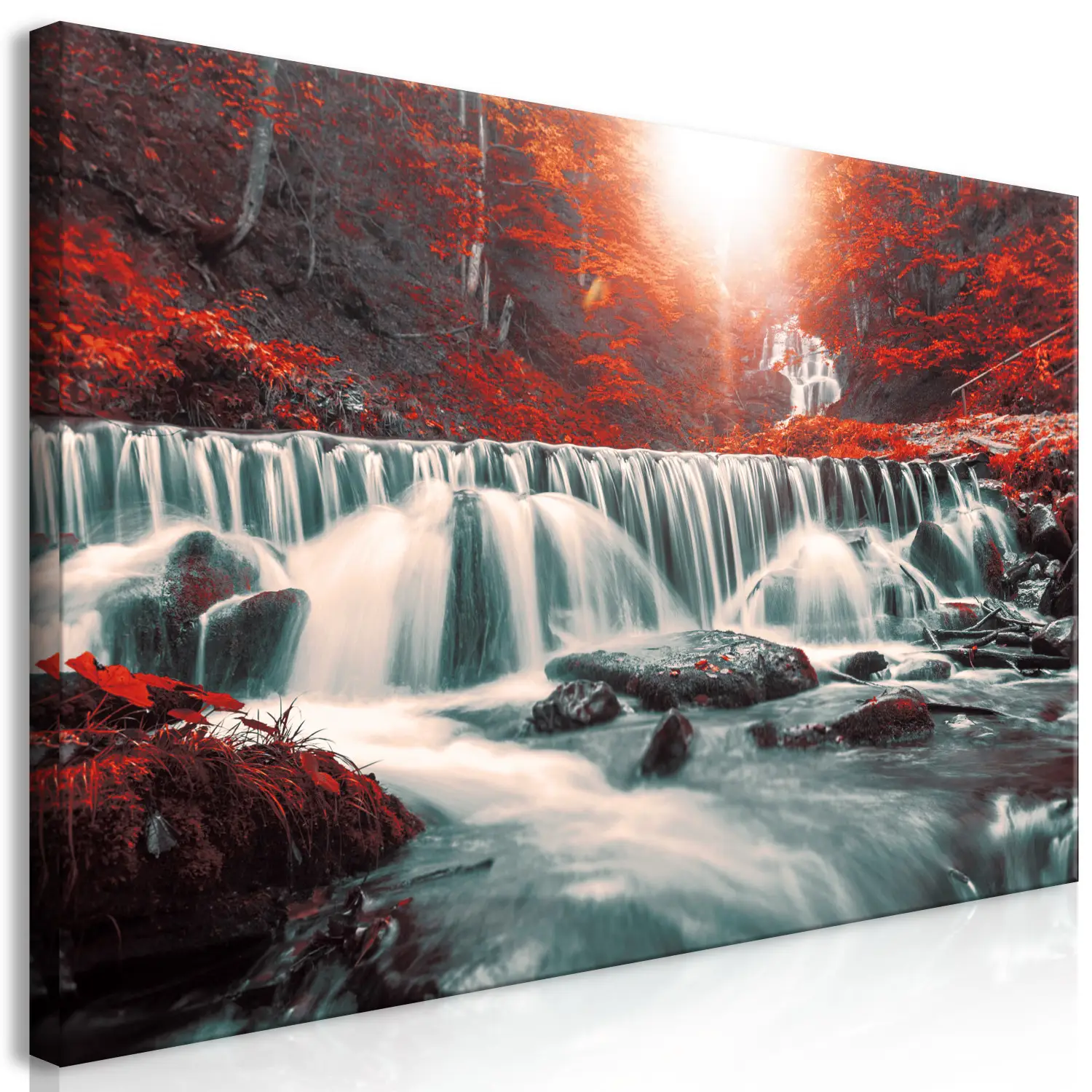DECLINA, Tableau Toile Imprimée, Tableau Toile Déco Cascade Huay Mae Khamin 100x35 Cm 89583721