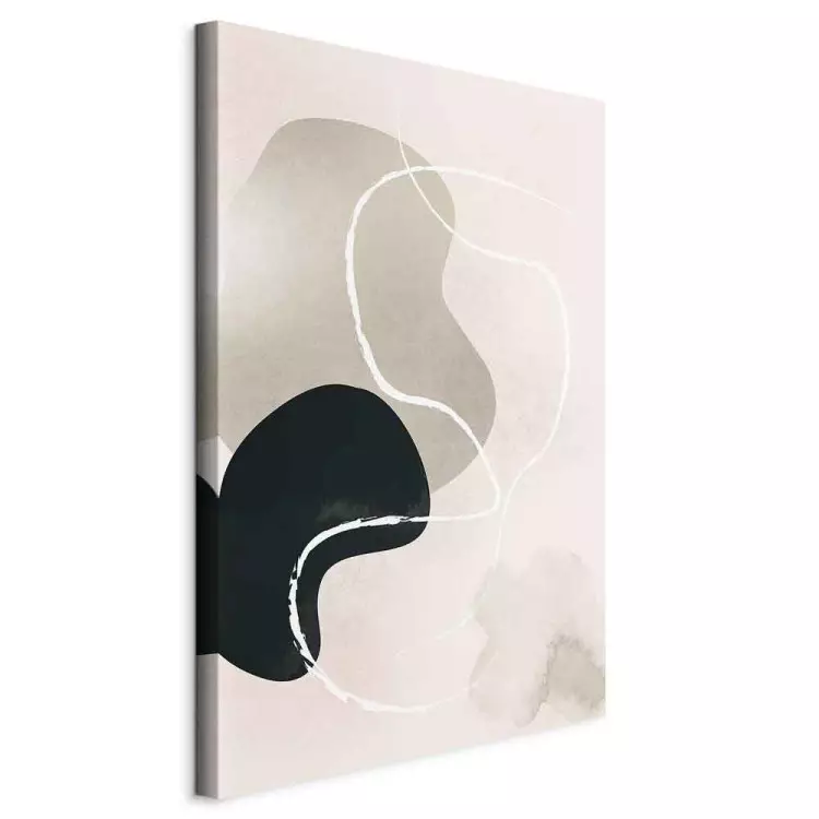 Raies grises et noires - une abstraction de style scandi boho